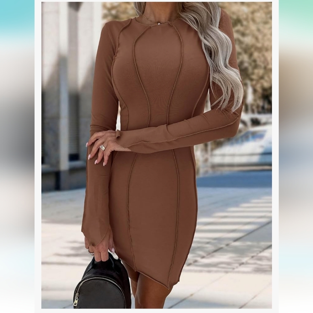 Brown Midi Dress Size Medium